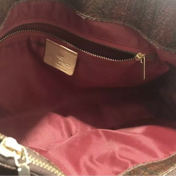 Vintage ETRO Purse Bag Paisley Women Shoulder Coated Canvas
Leather - Picture 5 of 11